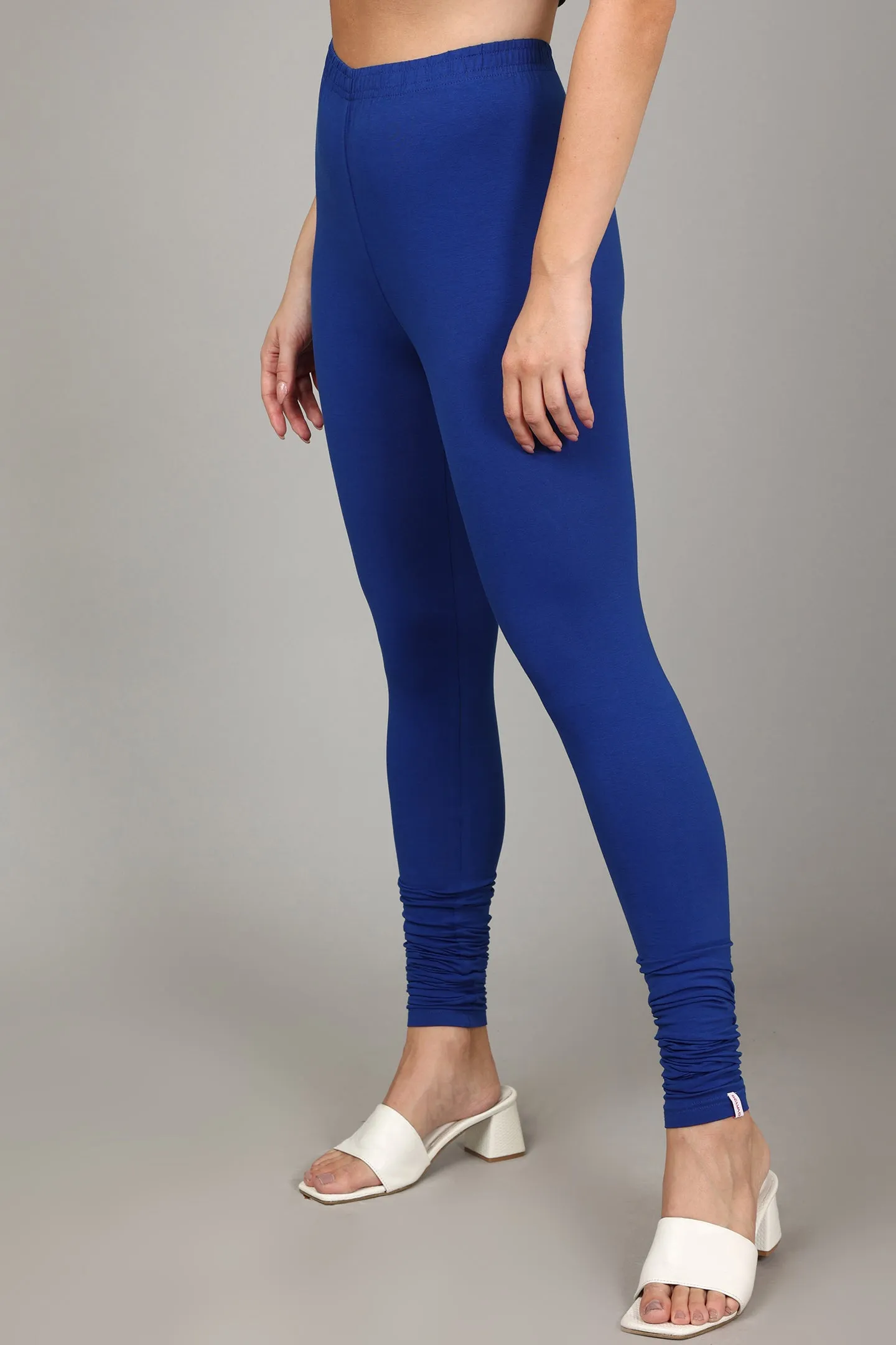 COTTON CHURIDAR LEGGINGS - ROYAL BLUE