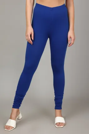 COTTON CHURIDAR LEGGINGS - ROYAL BLUE