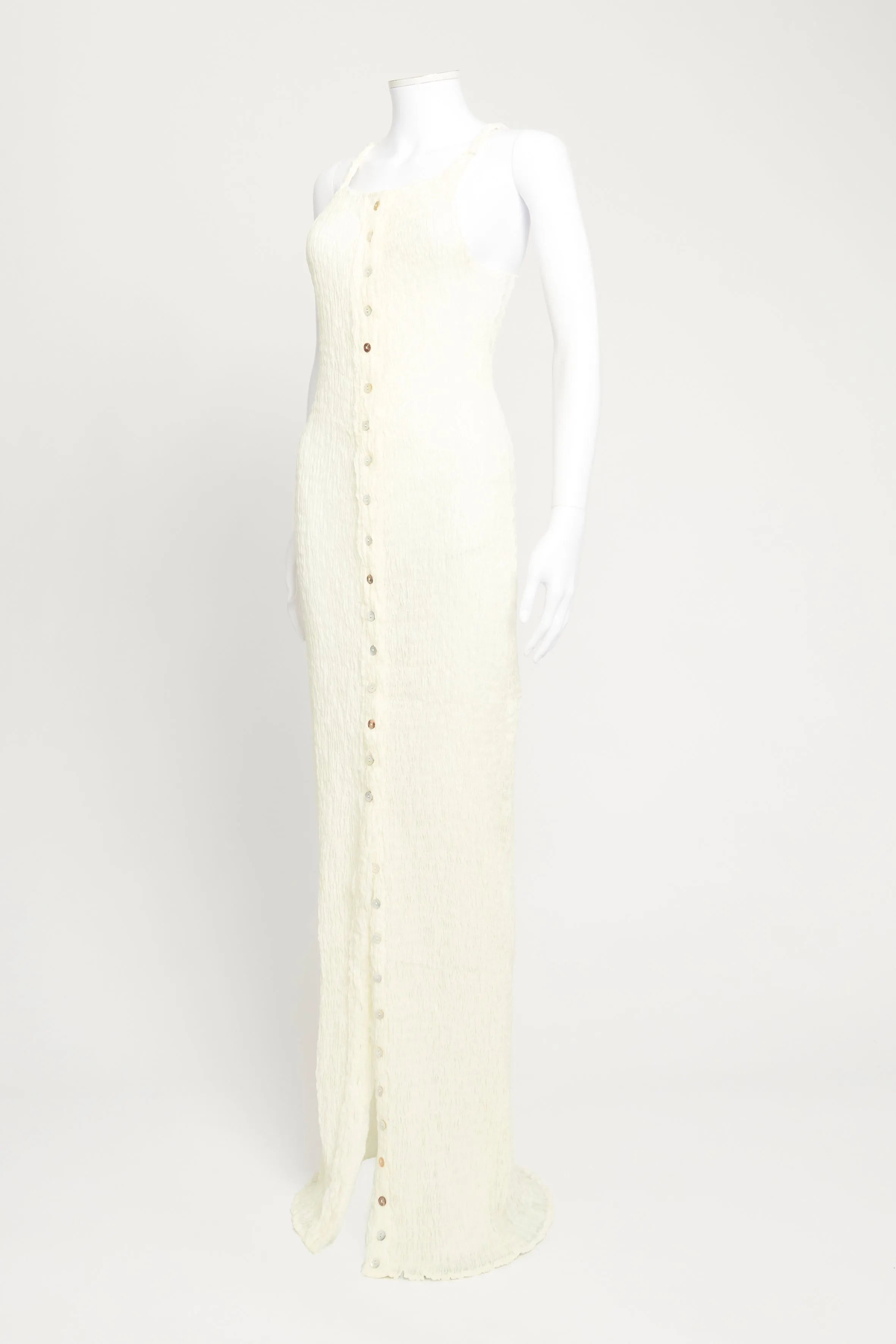 Cream Muslin Preowned Maxi Dress
