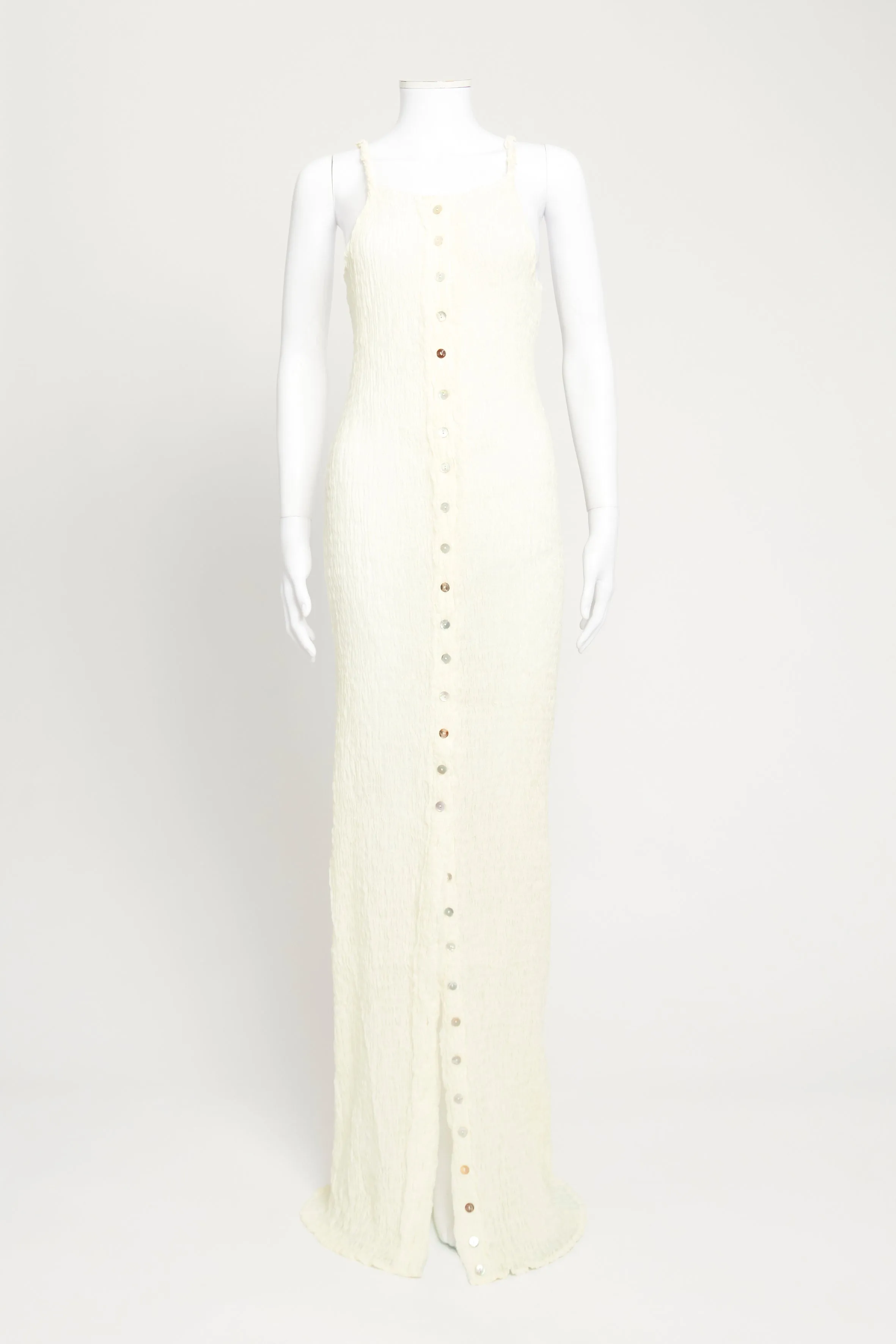 Cream Muslin Preowned Maxi Dress