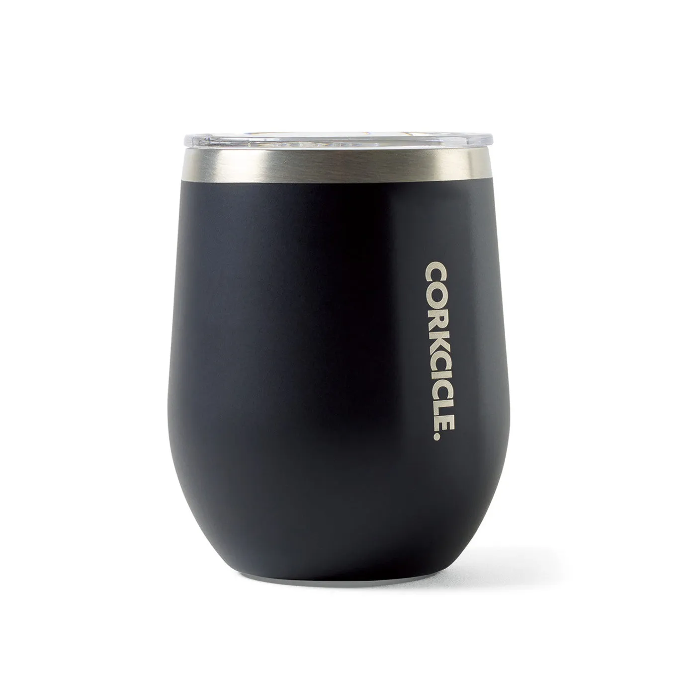 Custom CORKCICLE Stemless Wine Cup 12 Oz Black