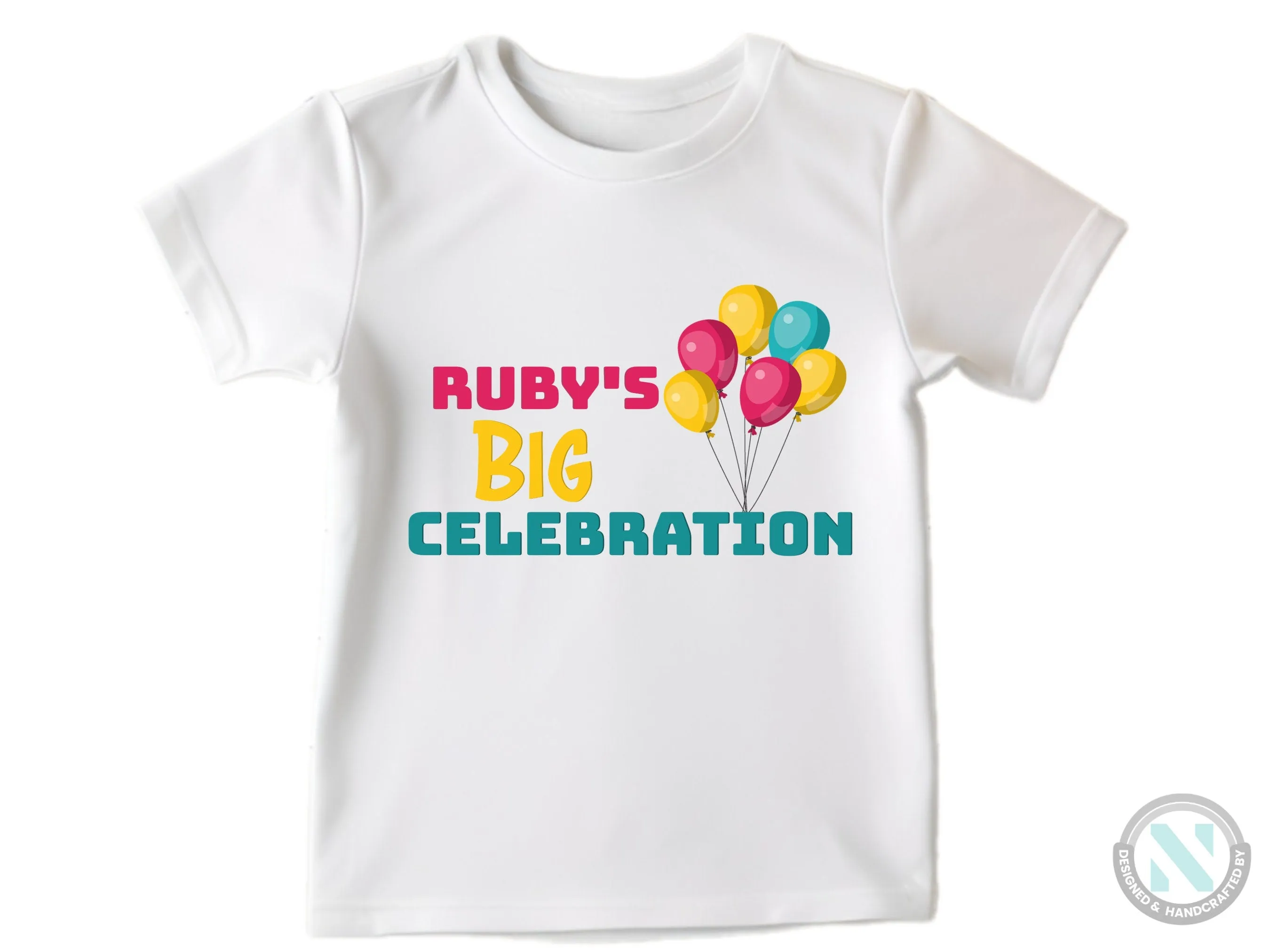 Custom Name Baby Grow with "Big Celebration", Gift for 1st Birthday and Christmas