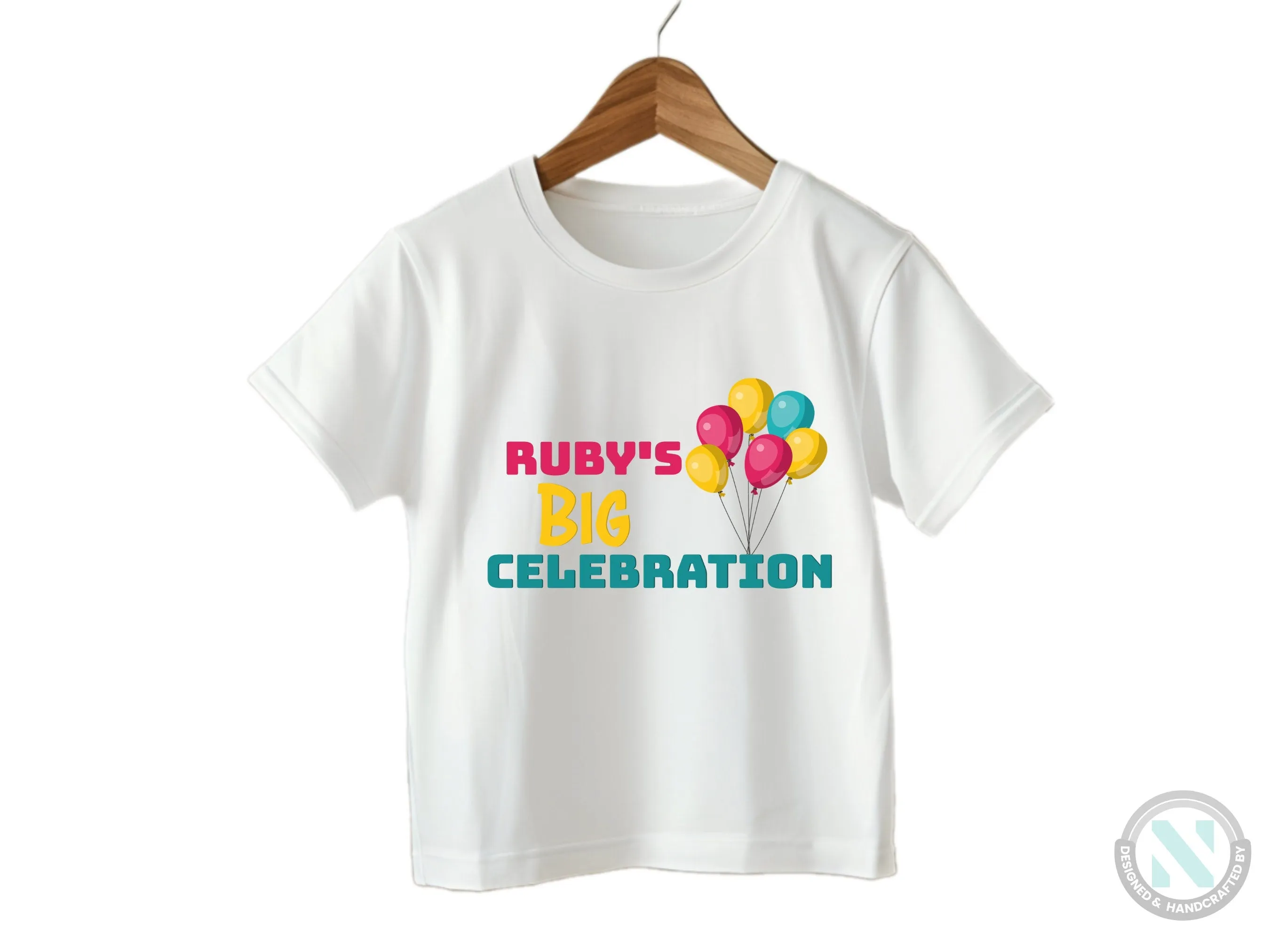 Custom Name Baby Grow with "Big Celebration", Gift for 1st Birthday and Christmas