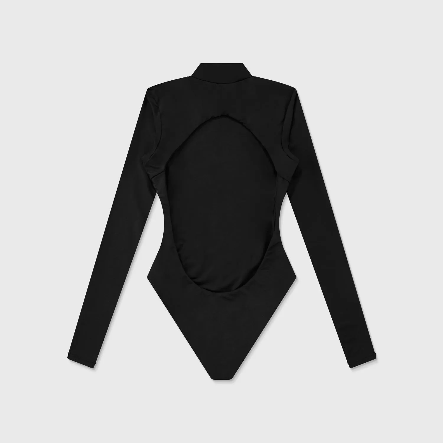 Cut-Out Back Bodysuit - Black