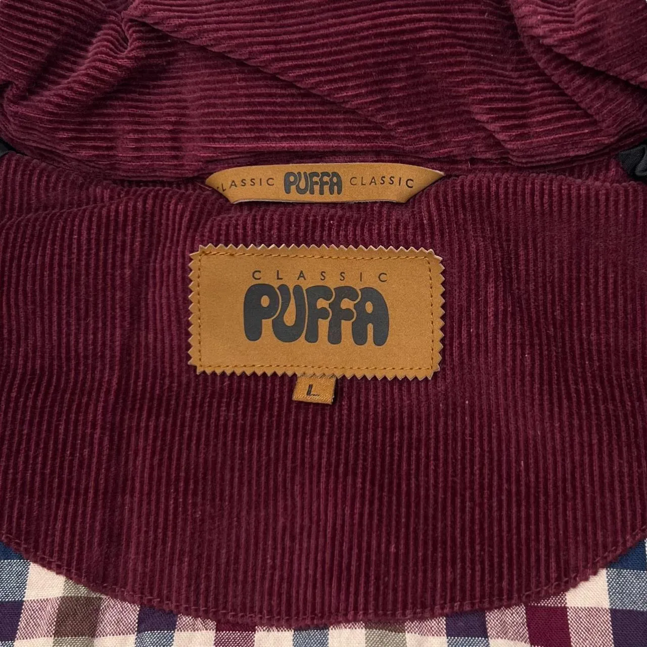 Deadstock Early 00's PUFFA Corduroy Cord High Loft Filled Padded Puffer Coat Jacket