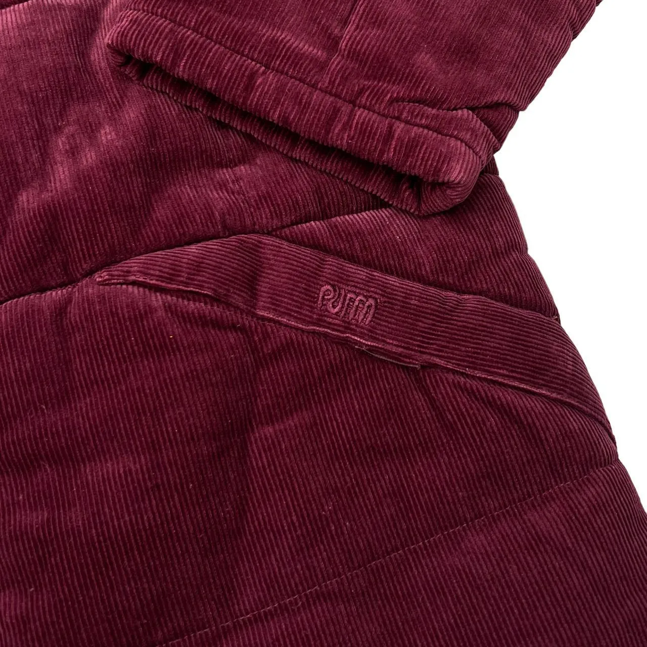 Deadstock Early 00's PUFFA Corduroy Cord High Loft Filled Padded Puffer Coat Jacket