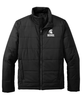 Detroit Spartans | Michigan State Black Puffer Jacket