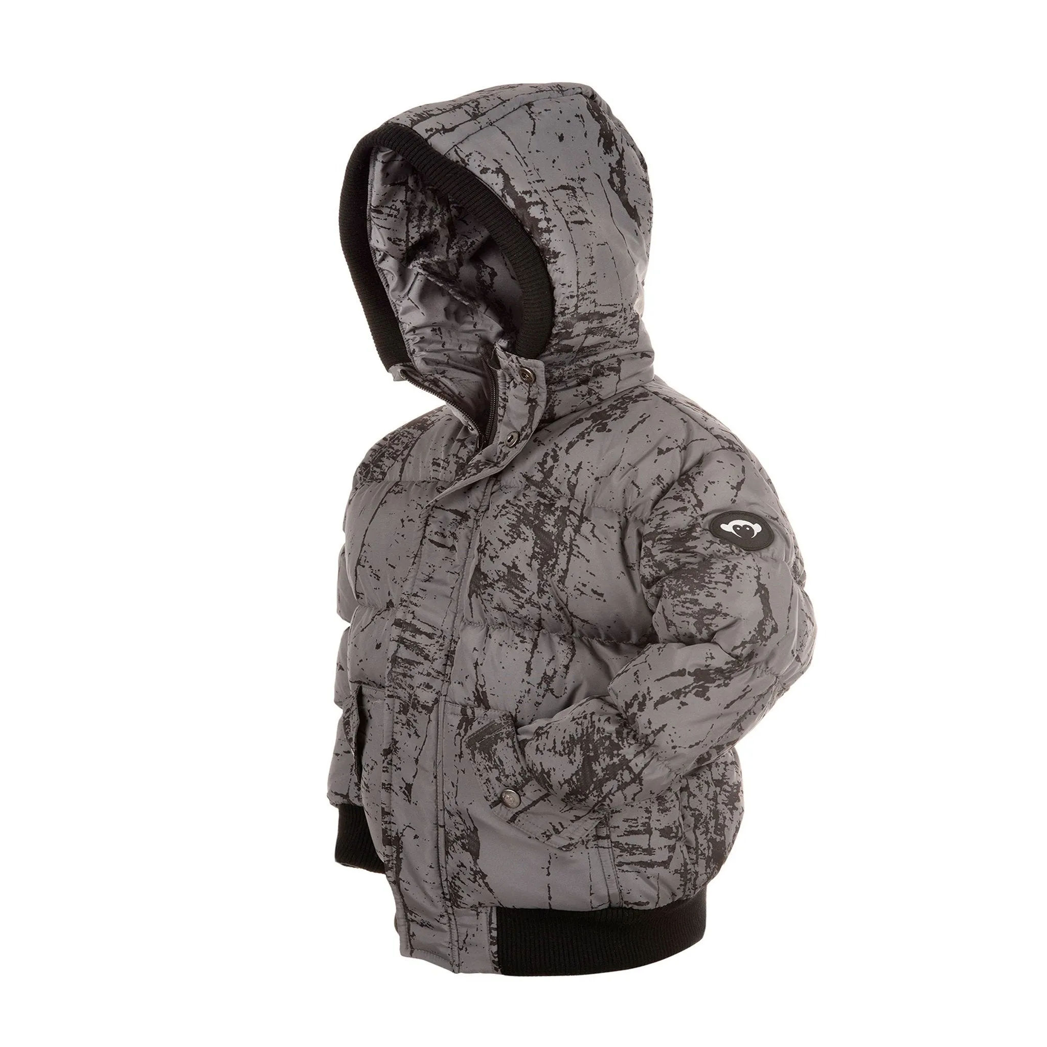 Distressed Puffer Jacket