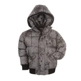 Distressed Puffer Jacket