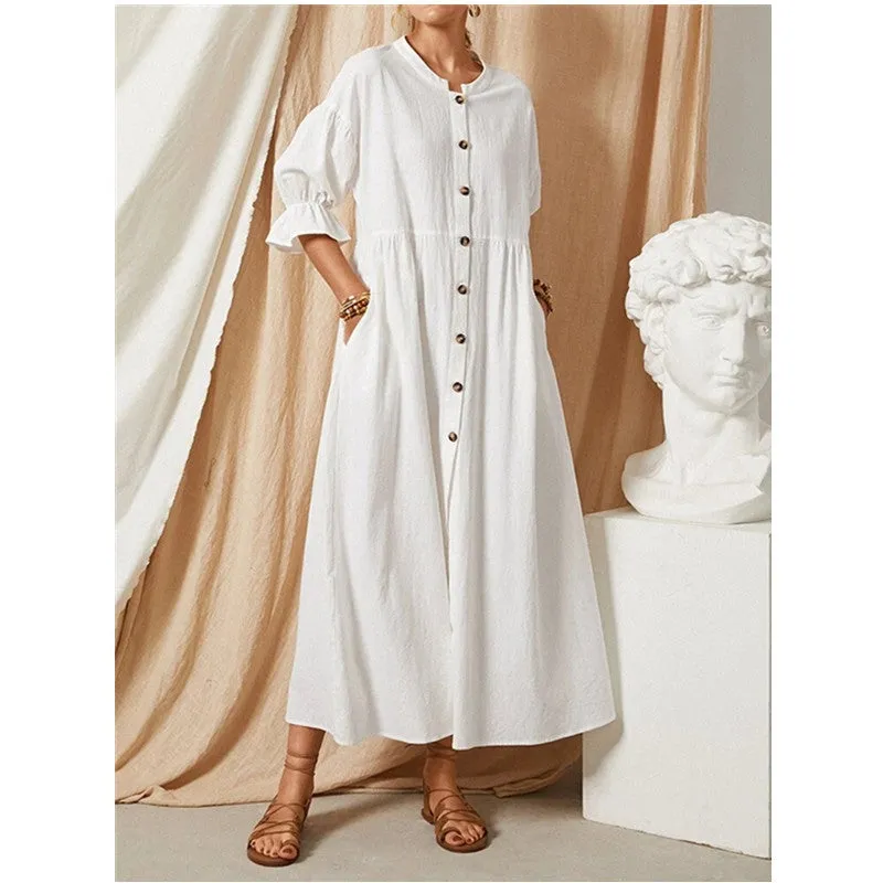 Dunnmall Love in White Maxi Dress
