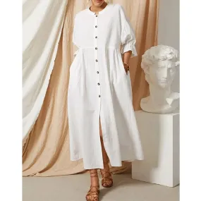 Dunnmall Love in White Maxi Dress