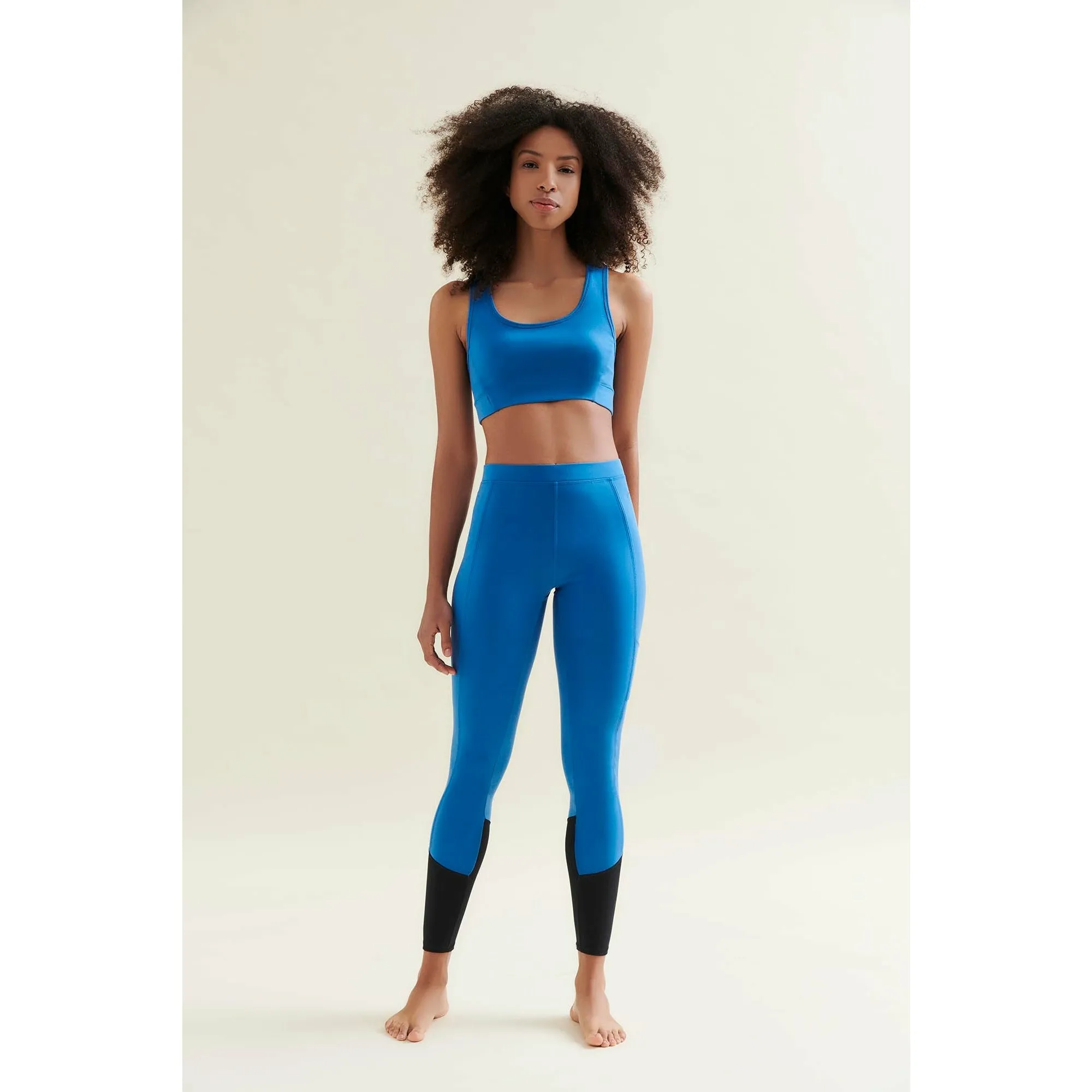 Easy Colour Block Leggings - Shoreline Blue/Caviar Black
