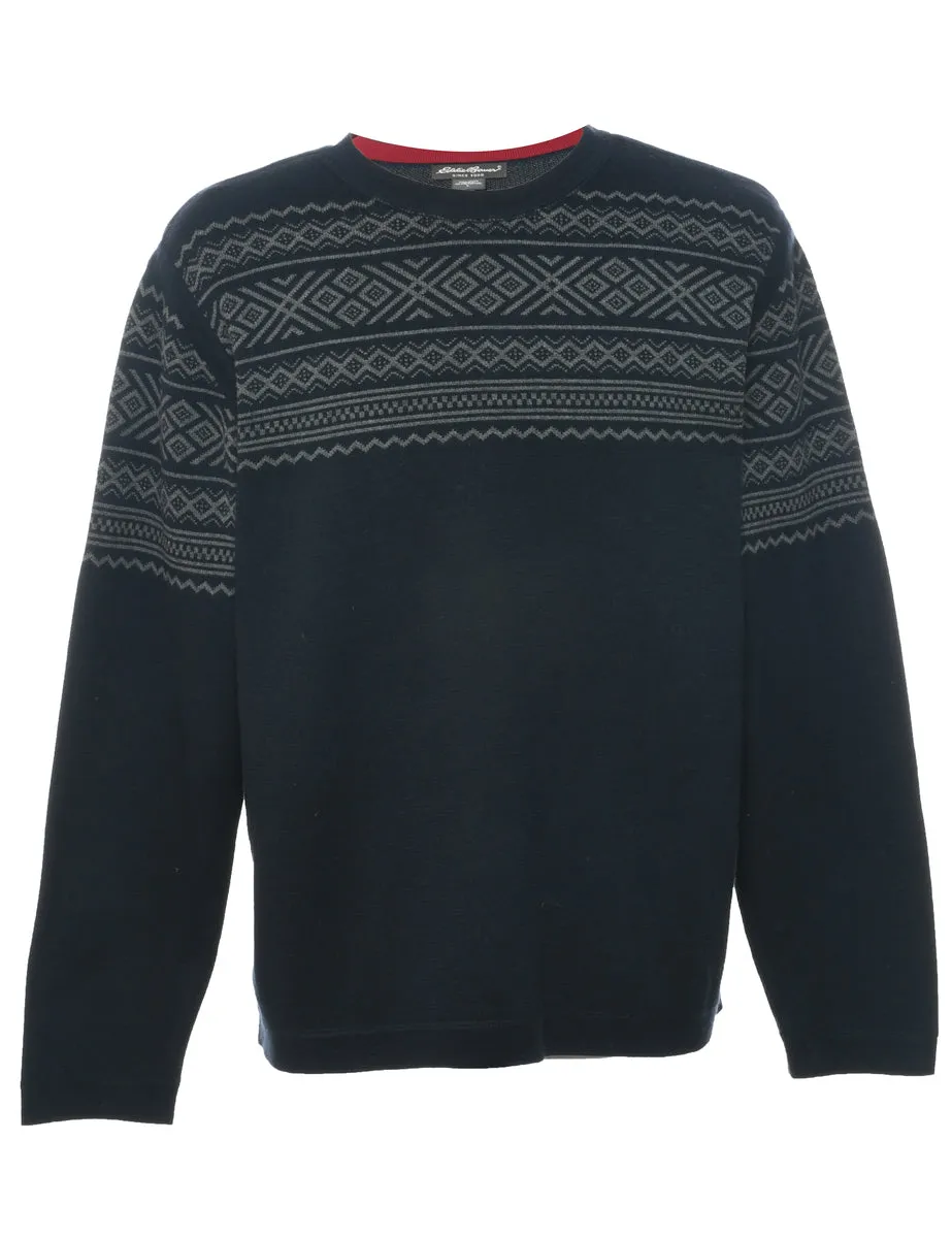 Eddie Bauer Navy Jumper - L