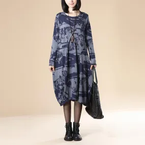 Elena Casual Vintage Loose Plus Size Dress