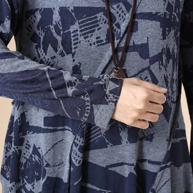 Elena Casual Vintage Loose Plus Size Dress