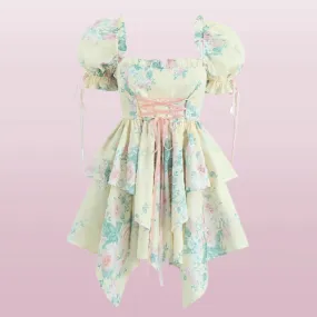 Emelia's Ivy Rose-Covered Cupcake Shoppe      Dress Kawaii Academia Y2K Cottagecore Coquette Fairycore Dollette Princesscore