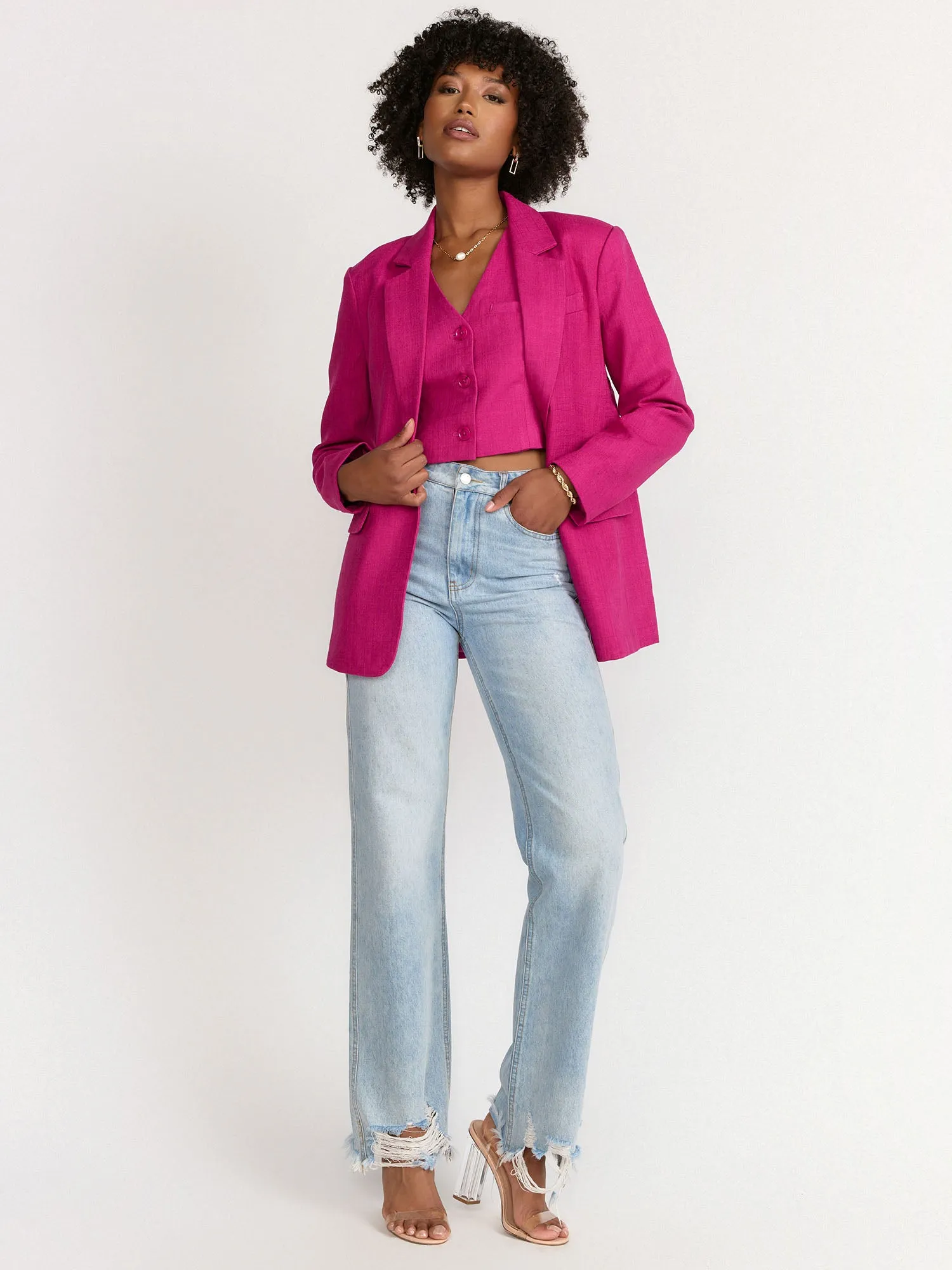 Endless Rose Long Sleeve Single Breasted Blazer - Brands We Love