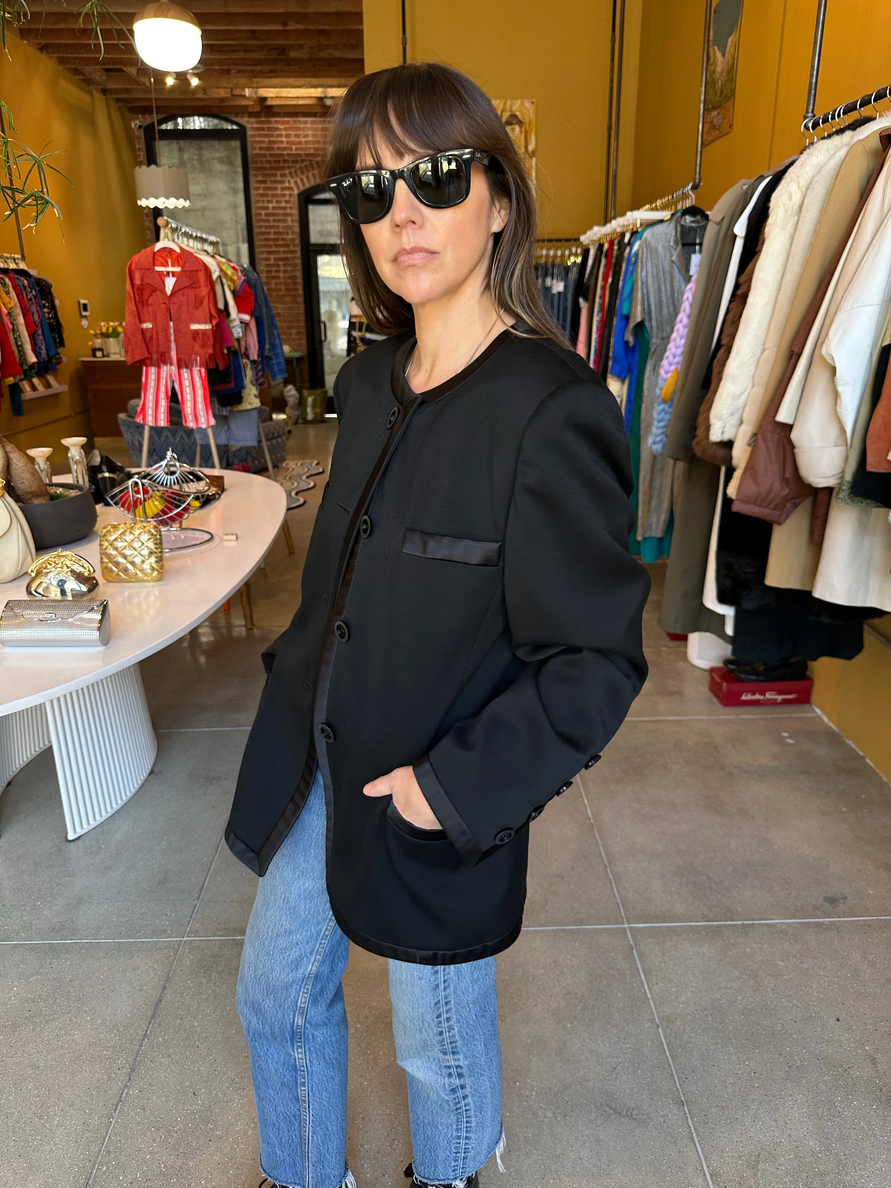 Escada Collarless Blazer