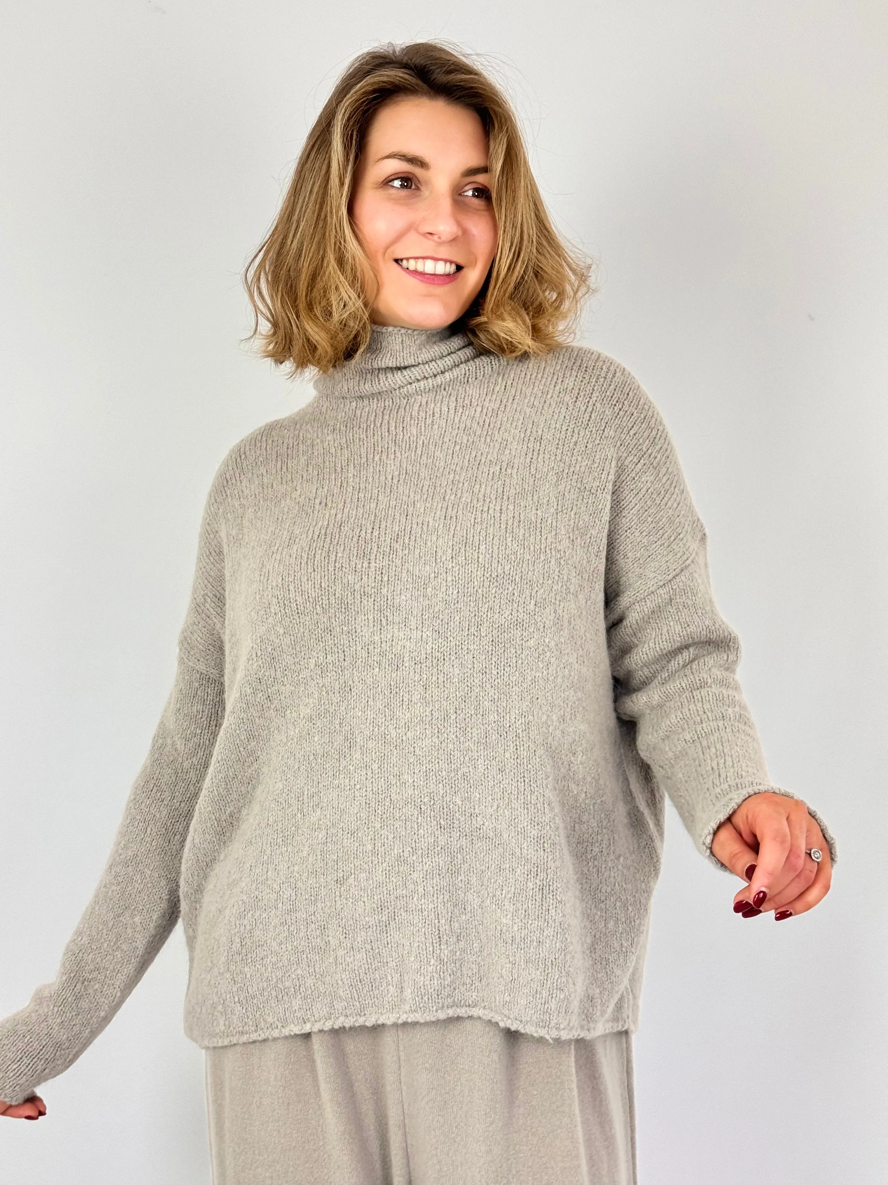 Evam Eva Lily Turtleneck Grege