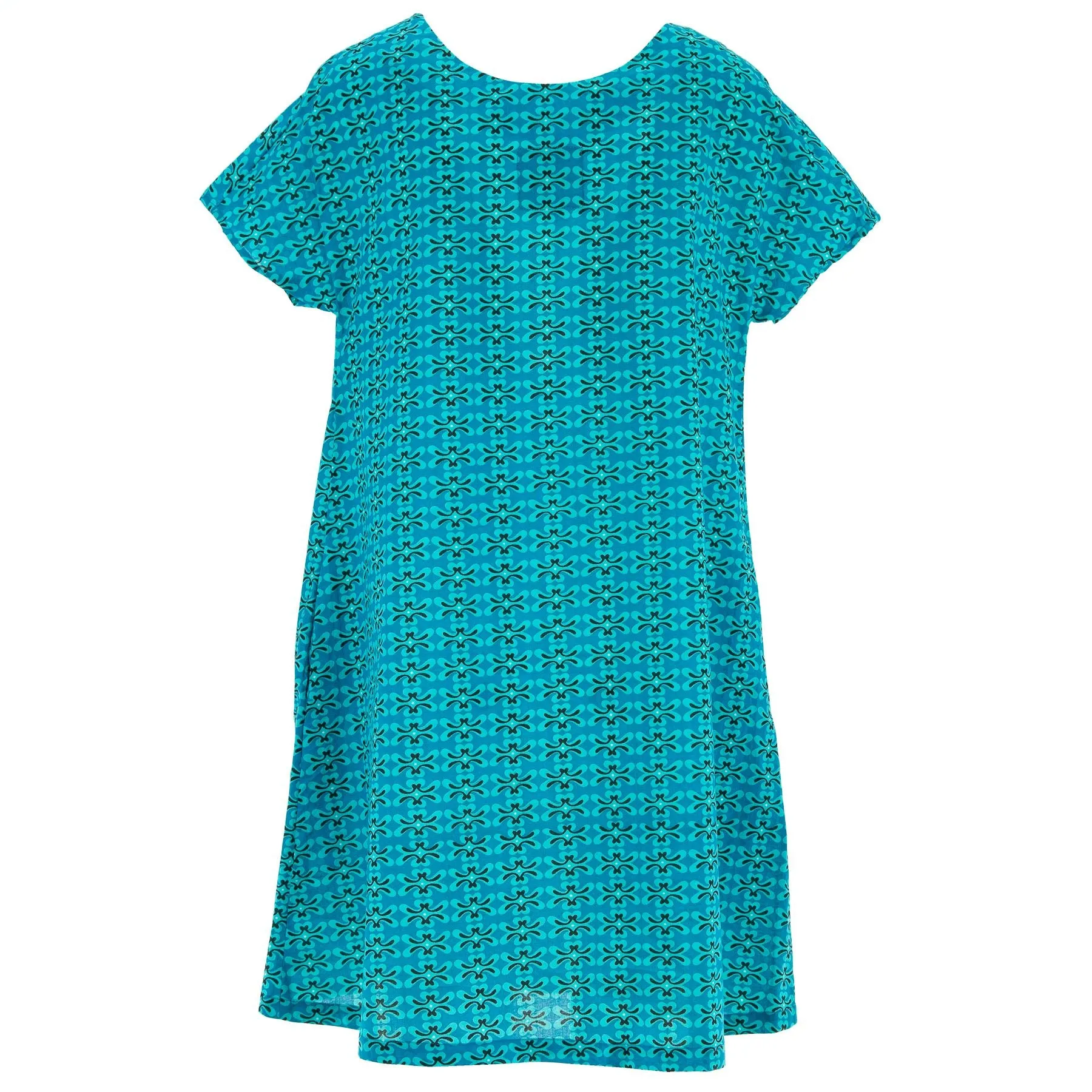 Floaty Pocket Pleat Dress - Aqua Oasis