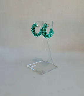 Flower Hoop Earrings
