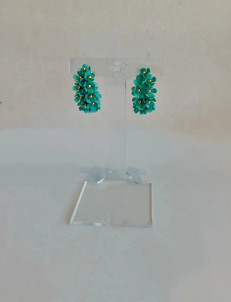 Flower Hoop Earrings