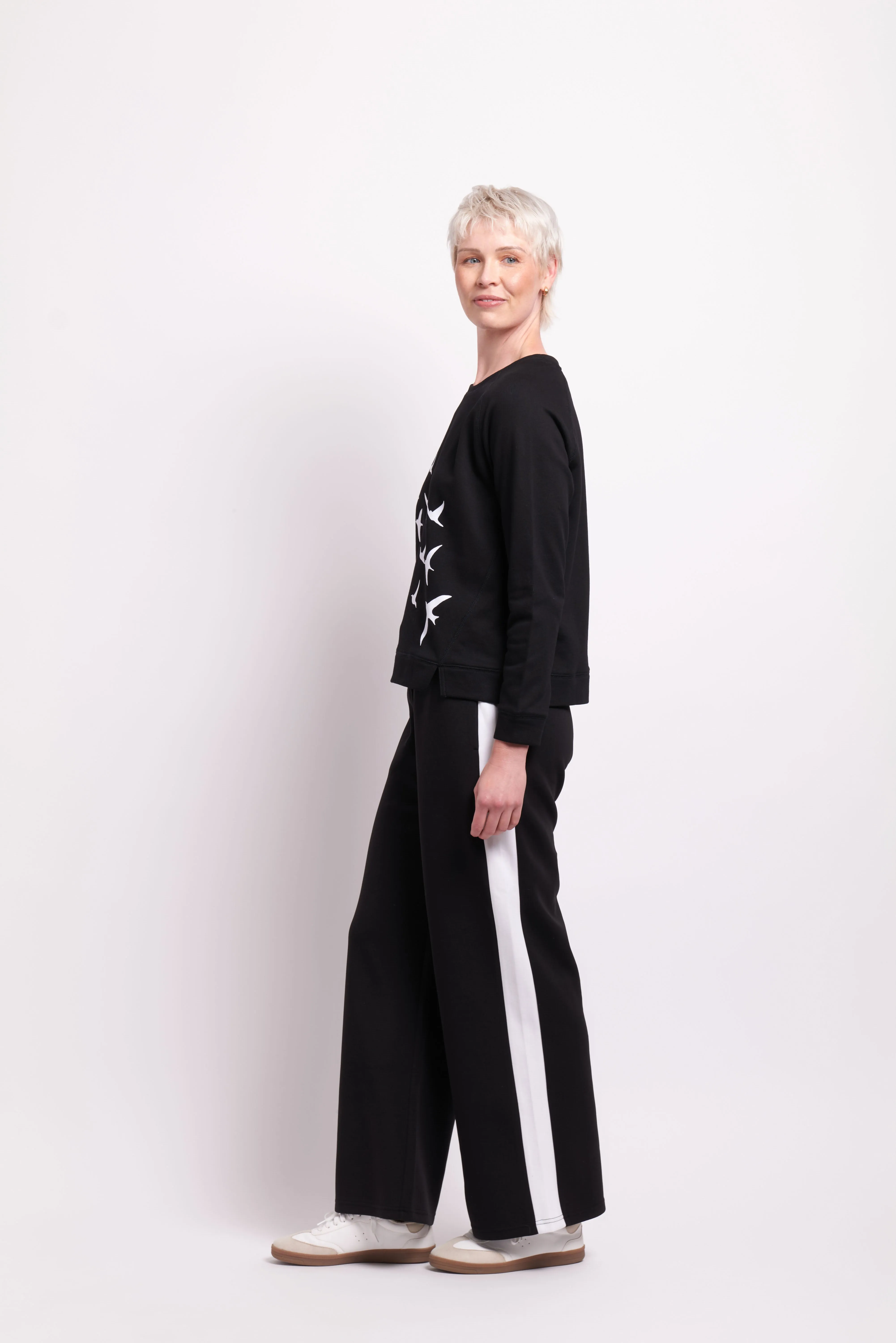 Foil Added Fun Sweater TP13949 - Flock of Birds