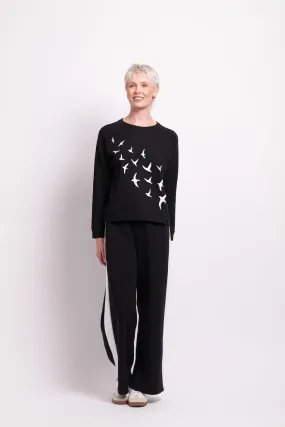 Foil Added Fun Sweater TP13949 - Flock of Birds