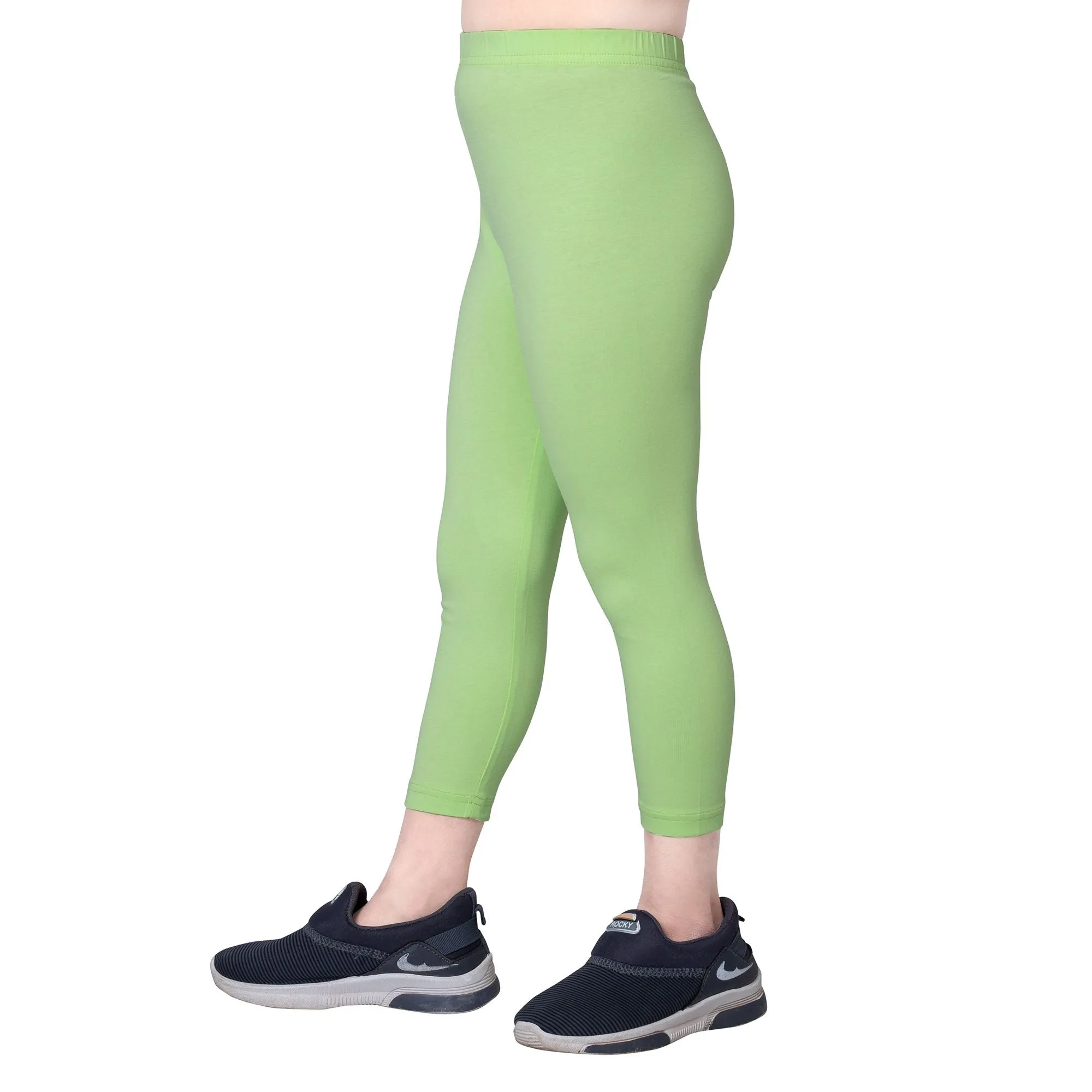Girls Soft Green Ankle Length Legging