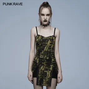 Gothic abstract print slip dress