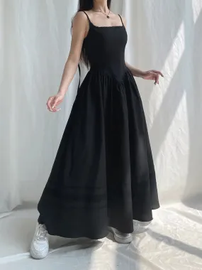 Gothic Grunge Corset Strap Long Dress Summer Lace Patchwork Dark Academia Party Female Dress Maxi Fashion Vintage Y2K