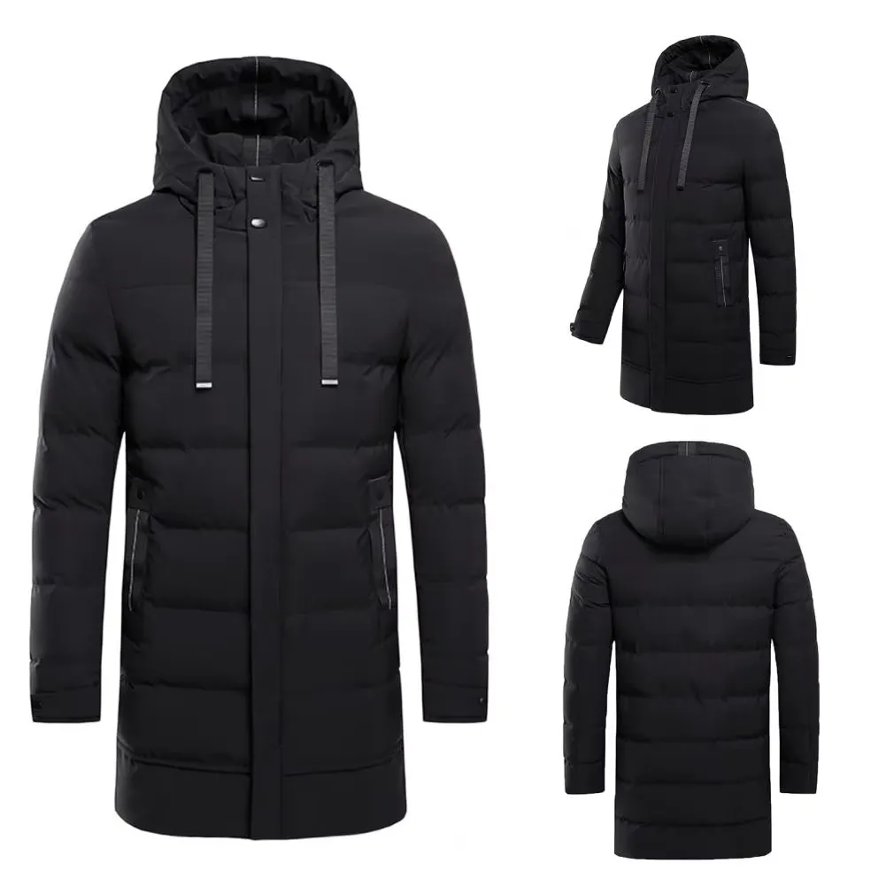 Granver - Puffer Jacket Heren Lang met Capuchon, Winddicht, Geïsoleerd & Waterafstotend