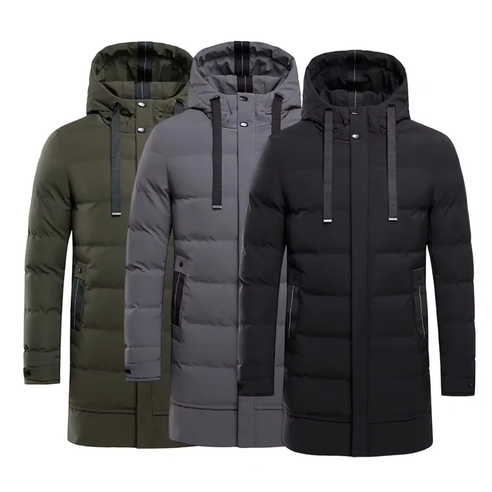 Granver - Puffer Jacket Heren Lang met Capuchon, Winddicht, Geïsoleerd & Waterafstotend