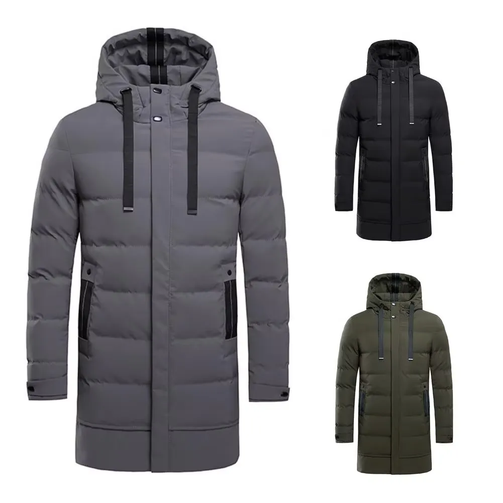 Granver - Puffer Jacket Heren Lang met Capuchon, Winddicht, Geïsoleerd & Waterafstotend