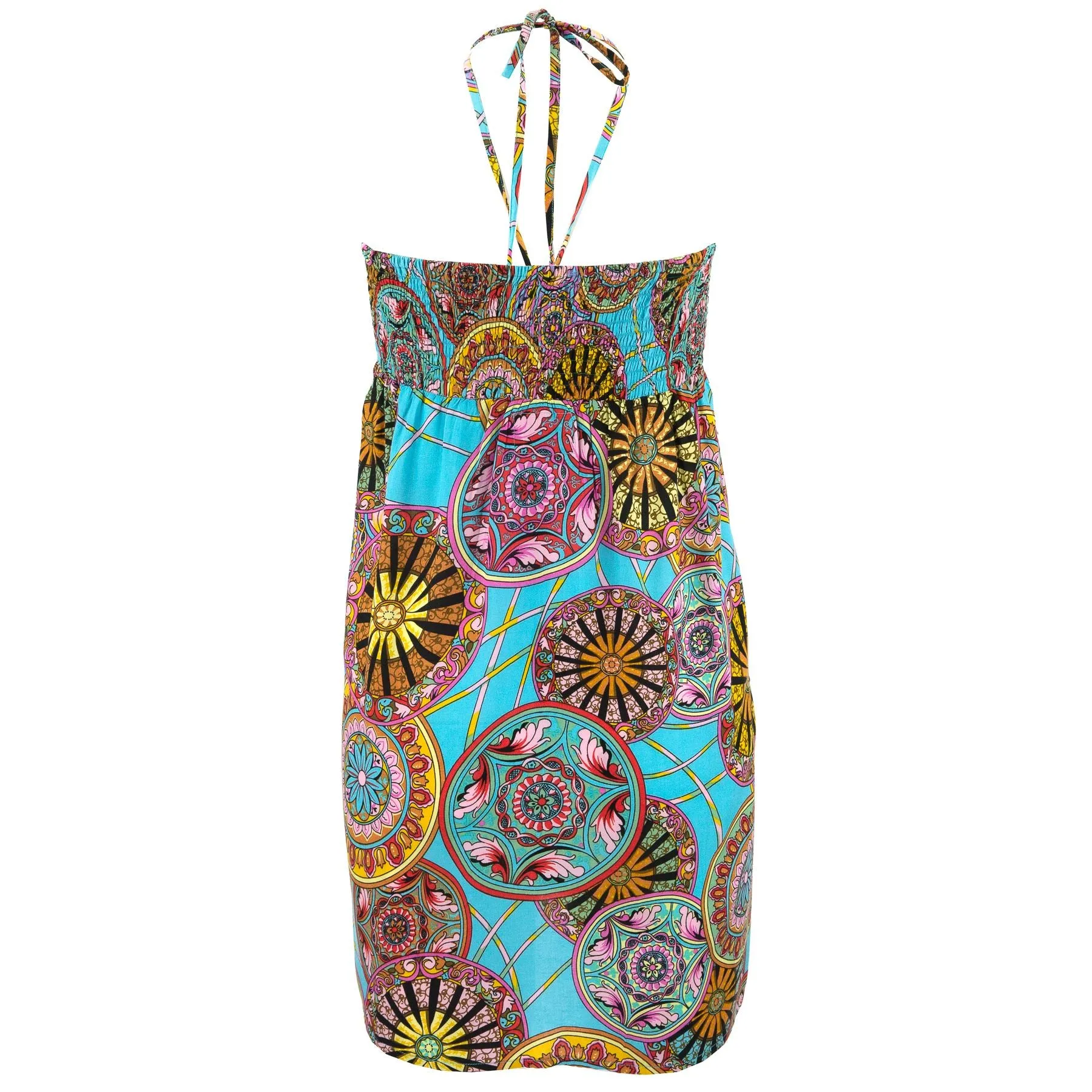 Halterneck Wrinkle Dress - Suzani