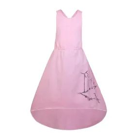 Handgeschilderde meisjes roze jurk, Limited Edition