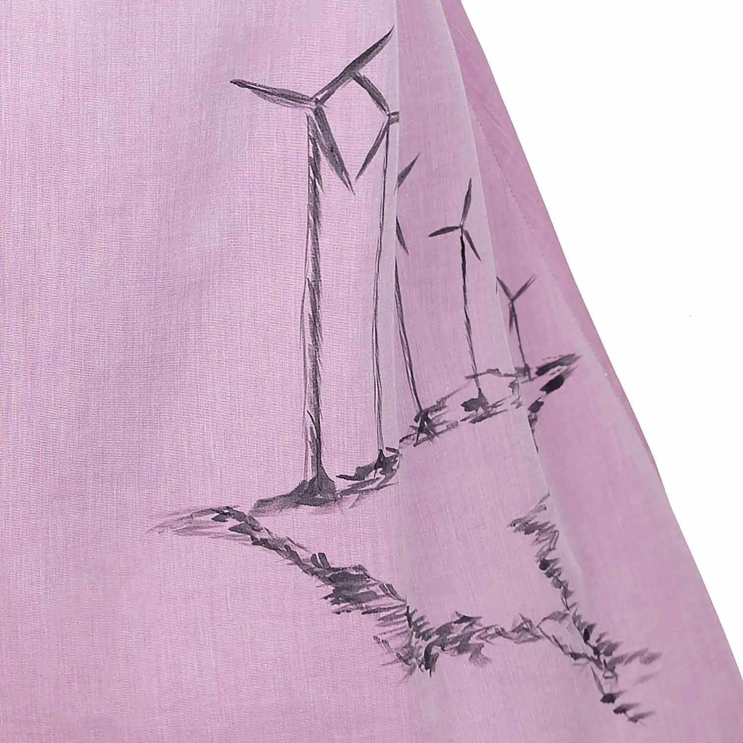 Handgeschilderde meisjes roze jurk, Limited Edition