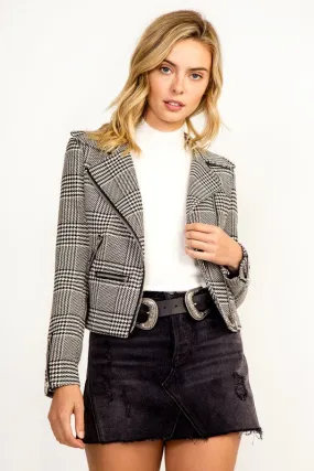 Houndstooth Moto Jacket