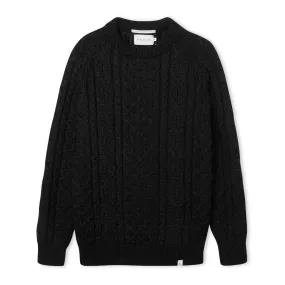 Hudson Navy Aran Jumper