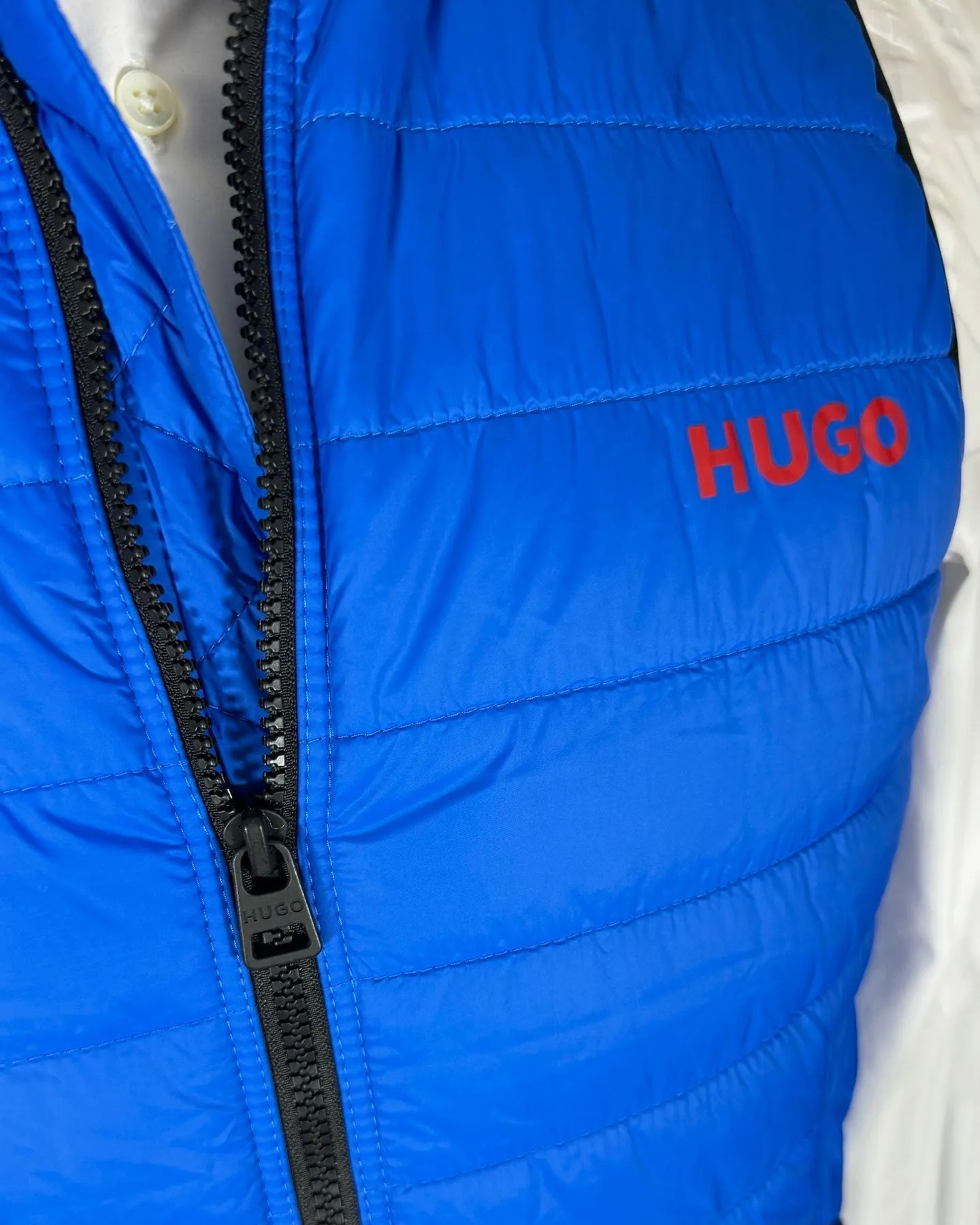 Hugo Boss Padded Gilet Slim Fit Bright Blue Bodywarmer EU 52 - XL FINAL SALE