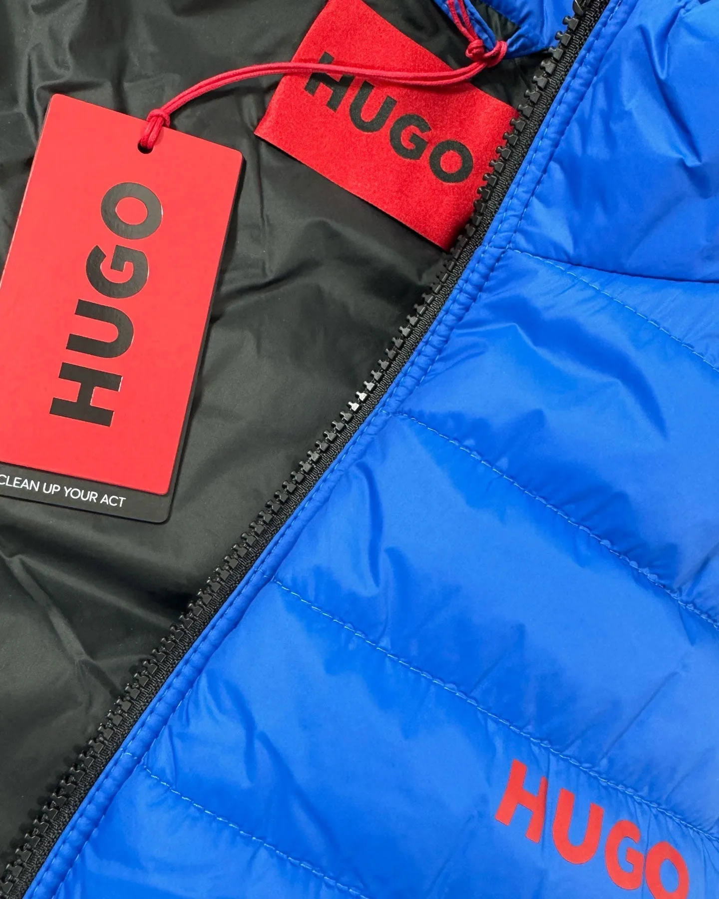 Hugo Boss Padded Gilet Slim Fit Bright Blue Bodywarmer EU 52 - XL FINAL SALE