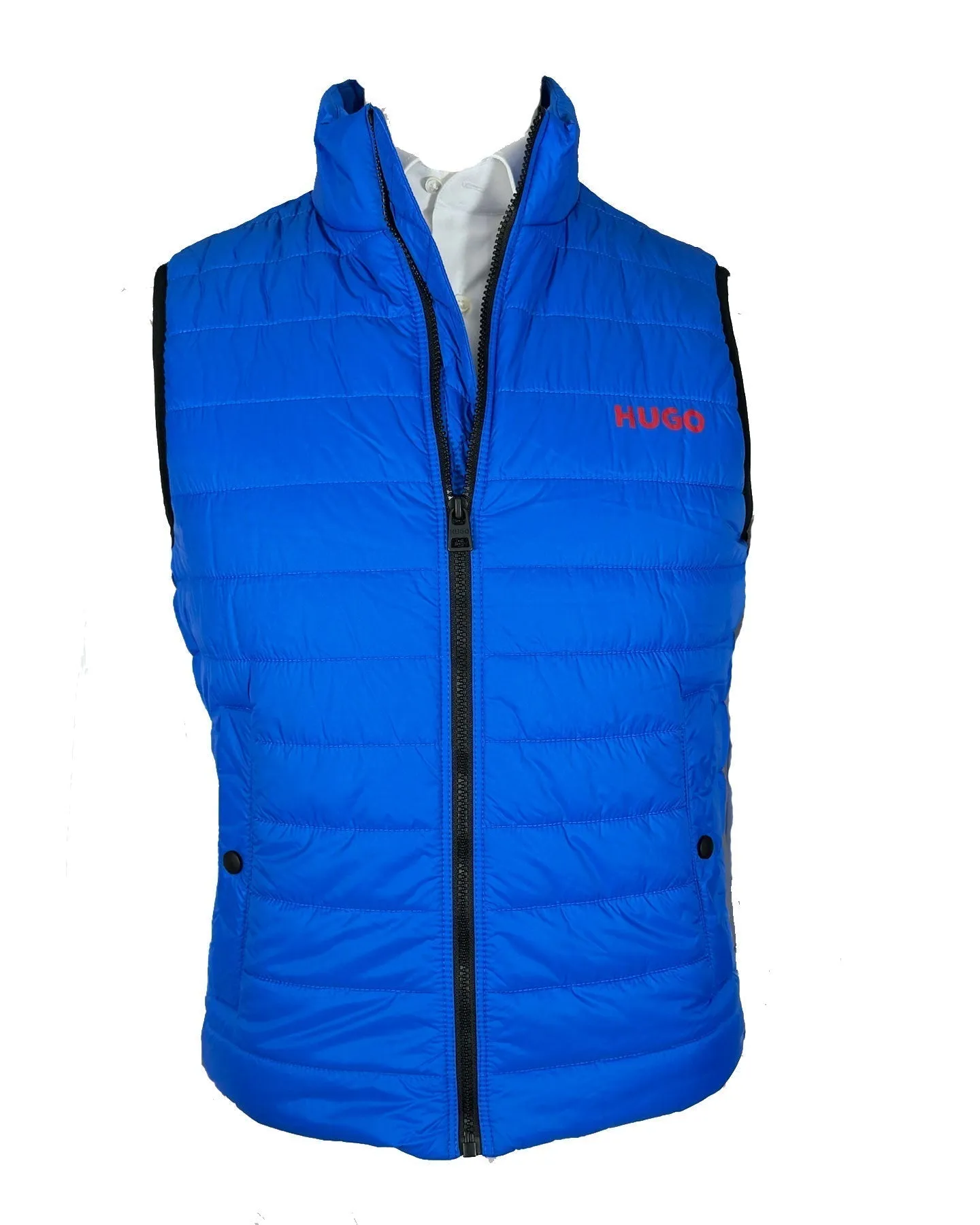 Hugo Boss Padded Gilet Slim Fit Bright Blue Bodywarmer EU 52 - XL FINAL SALE