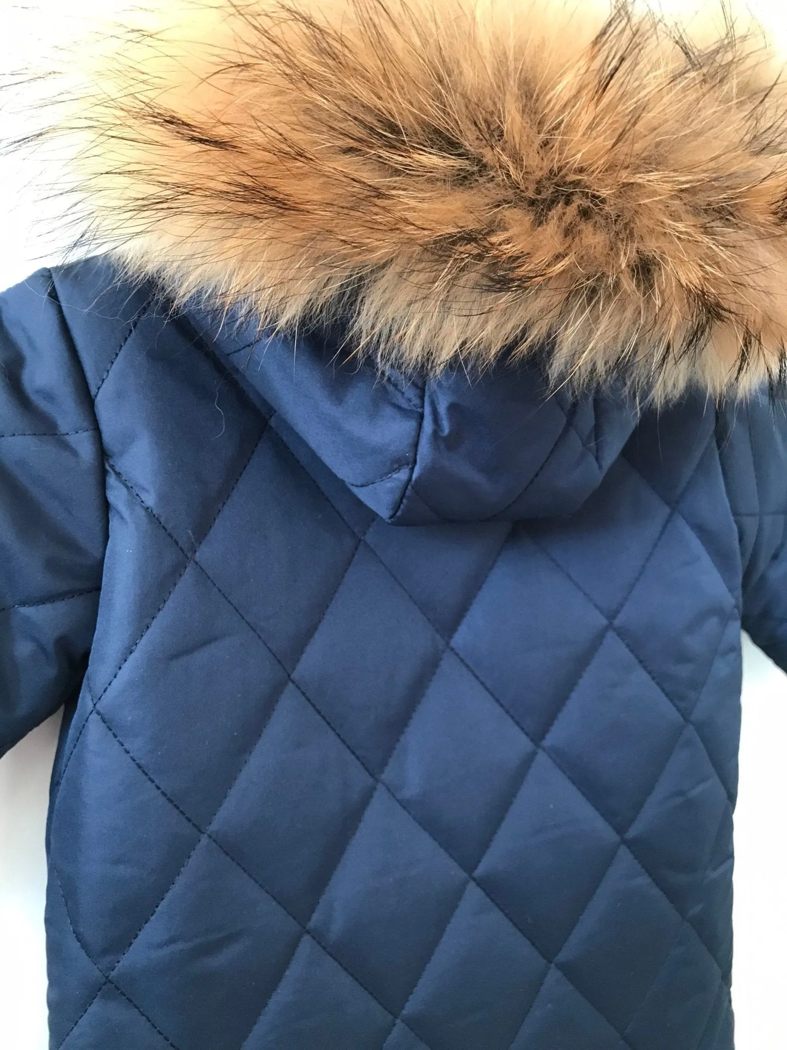 Infant baby 0-3 months Winter overalls envelope Stroller  Hood trim natural fur