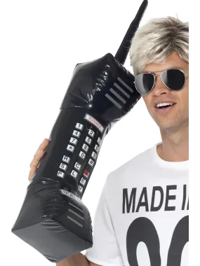 Inflatable Retro Mobile Phone Black 76cm/30in