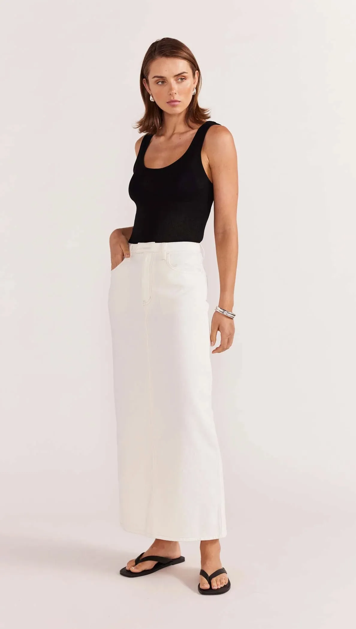 Innes Denim Midi Skirt