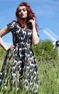 Llama Print Retro Dress