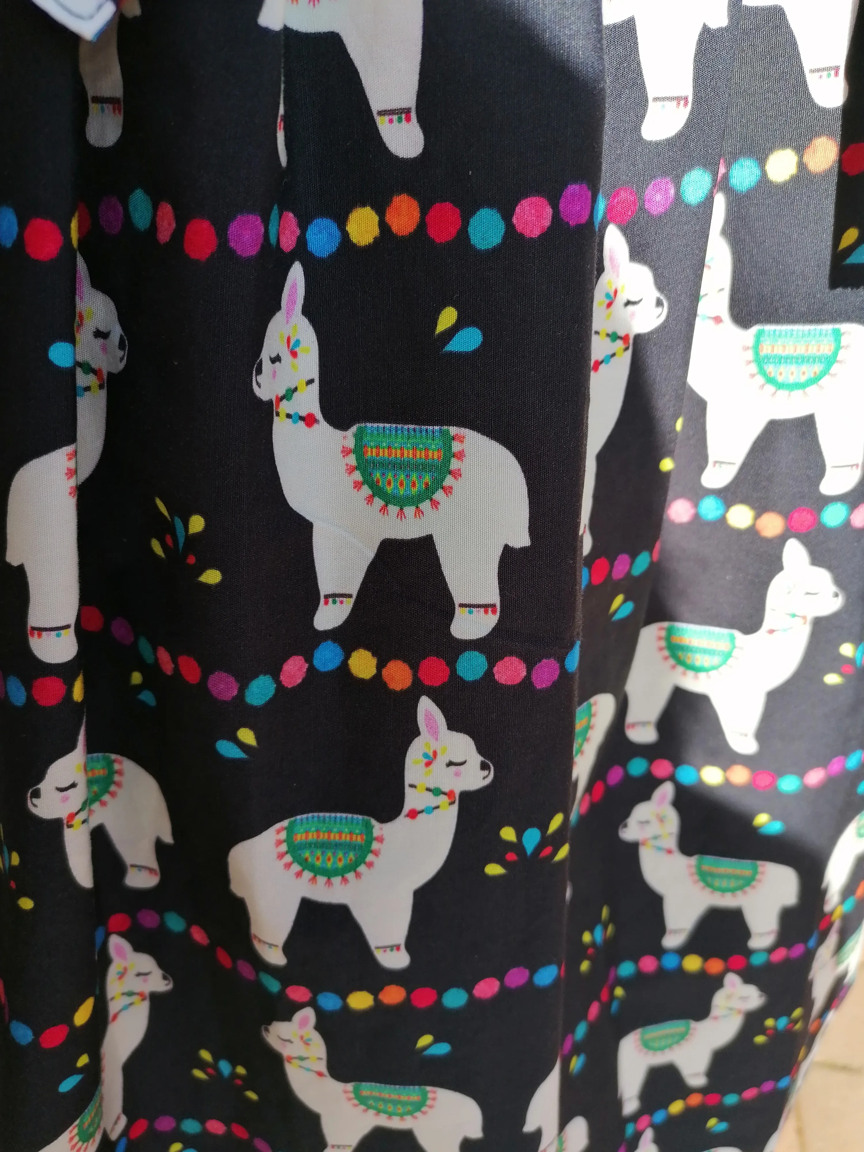 Llama Print Retro Dress