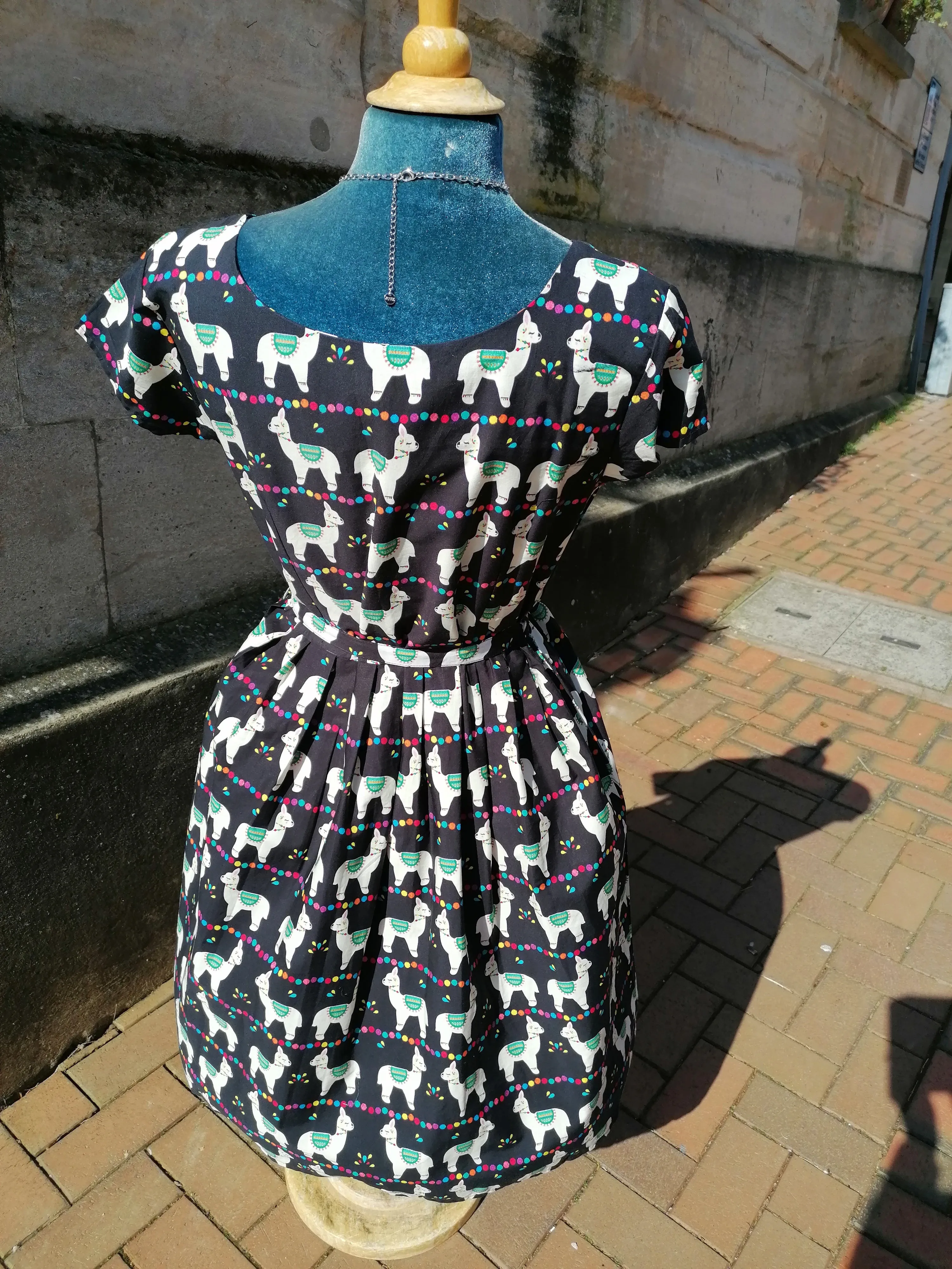 Llama Print Retro Dress