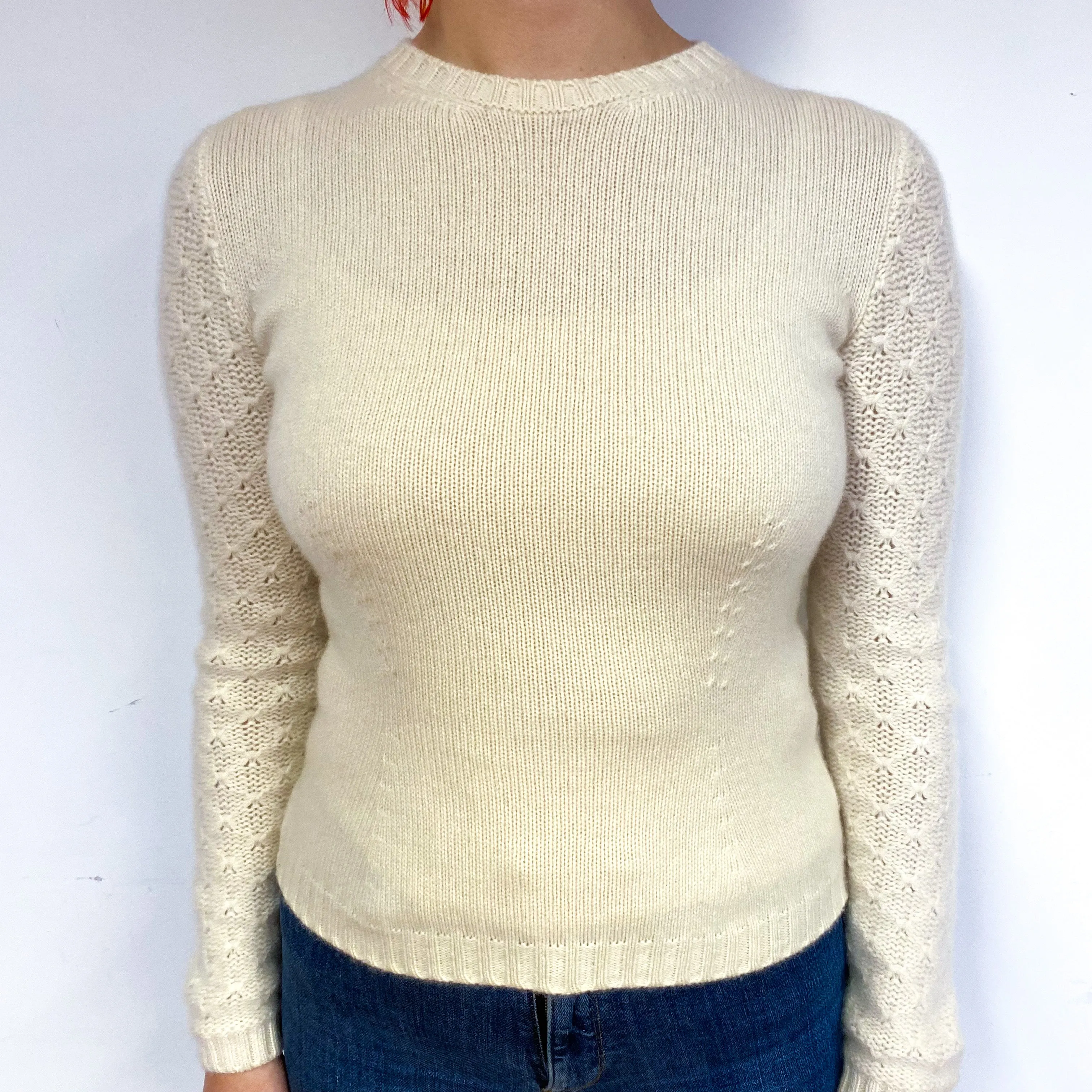 Loro Piana Cream Cashmere Gilet Twin Set Small