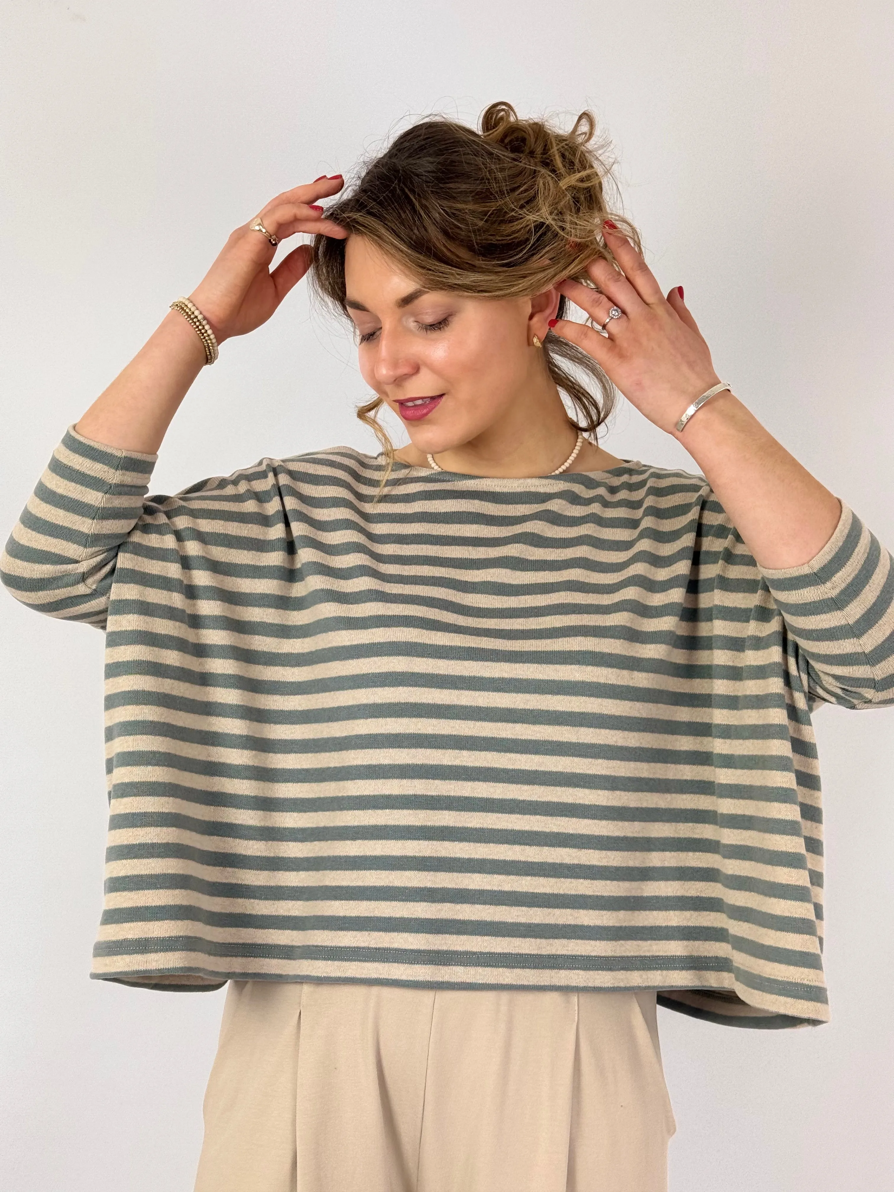 Mama b Kira Jumper Lago Stripe